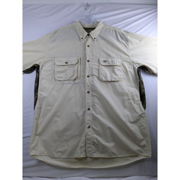 Mossy Oak Men 2X Pathfinder Long Sleeve Button-Down Fishing Hunting Vented Shirt - Picture 1 of 16